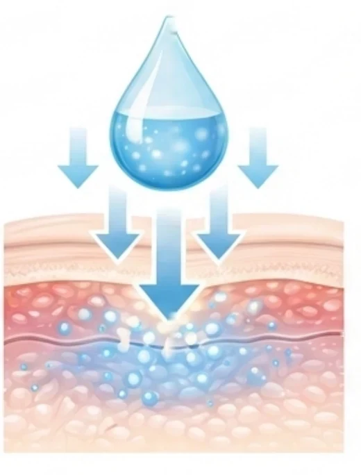 Active ingredients delivered transdermally into the dermal layer