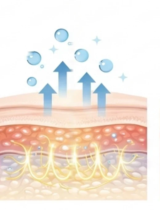 Fibroblast proliferation and neocollagenesis in the deep dermis