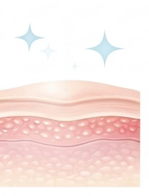 Remodelled skin surface with a smooth appearance